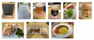 おしゃれなビールとハムやチーズのおつまみの盛り合わせ